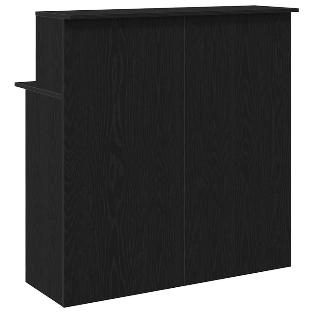 Produktbild för Receptionsdisk svart 100x50x103,5 cm konstruerat trä
