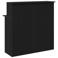 Produktbild för Receptionsdisk svart 100x50x103,5 cm konstruerat trä
