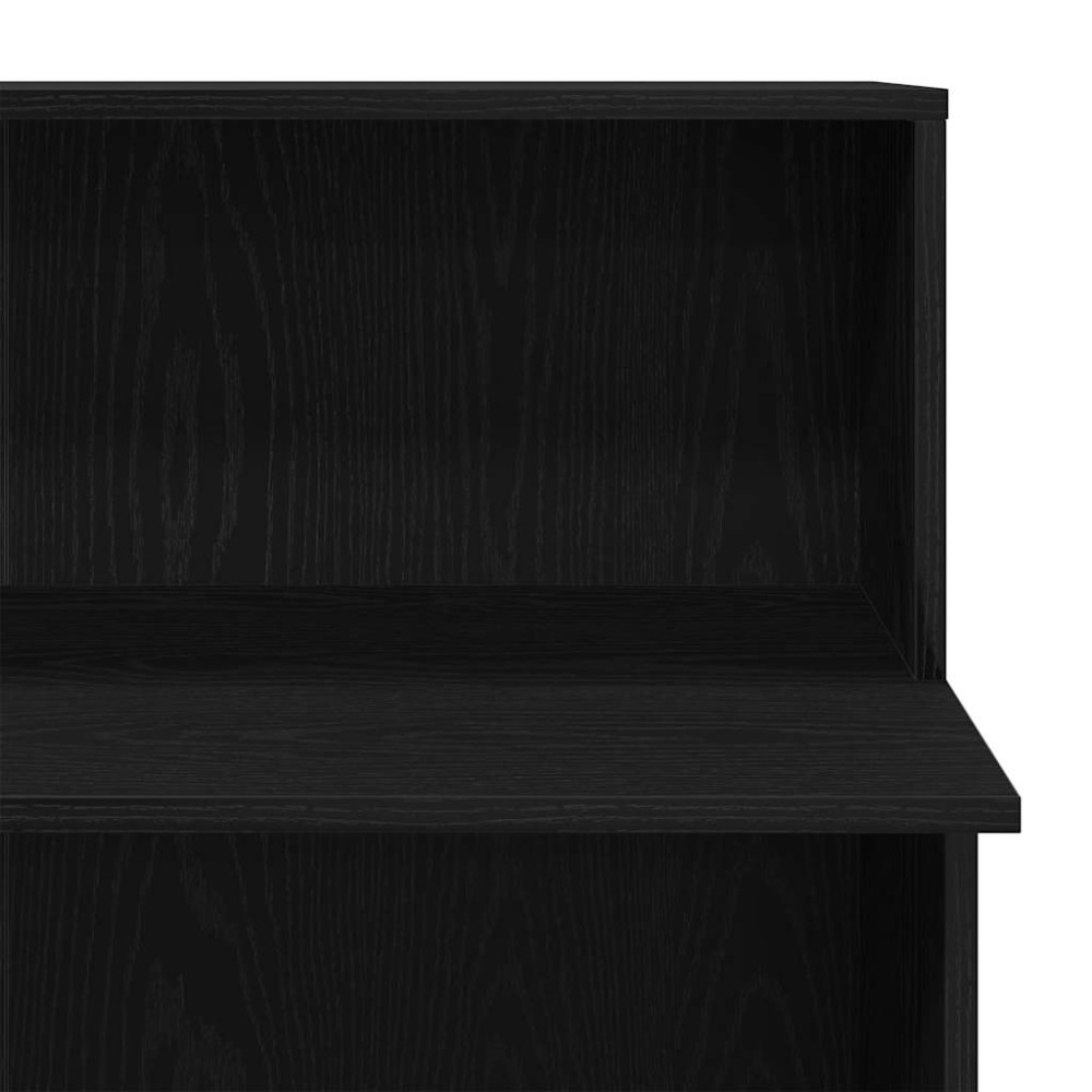 Produktbild för Receptionsdisk svart 100x50x103,5 cm konstruerat trä
