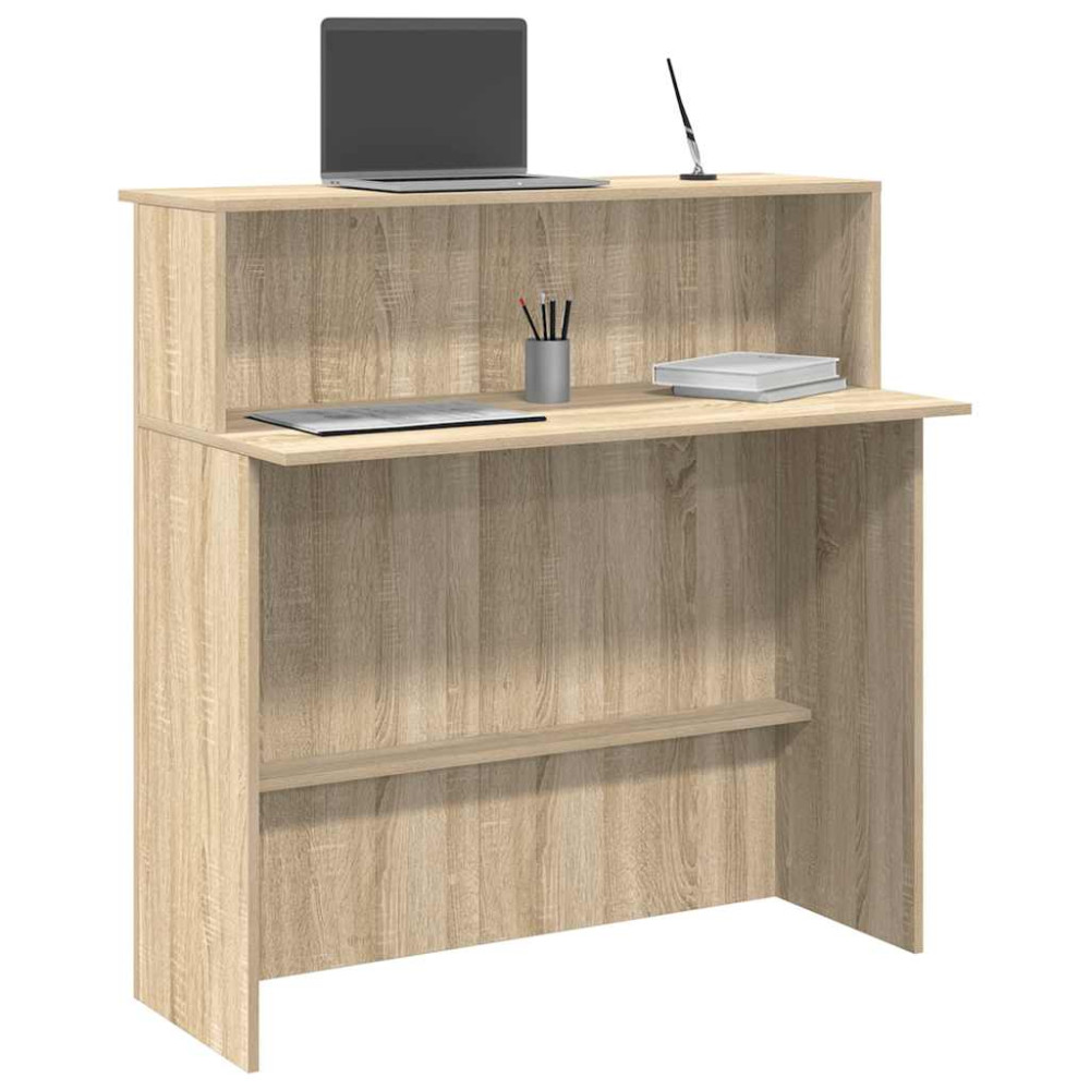 Produktbild för Receptionsdisk Sonoma Ek 100x50x103,5 cm konstruerat trä