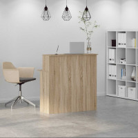 Produktbild för Receptionsdisk Sonoma Ek 100x50x103,5 cm konstruerat trä