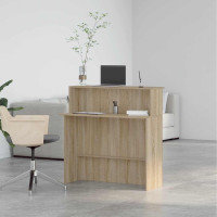 Produktbild för Receptionsdisk Sonoma Ek 100x50x103,5 cm konstruerat trä