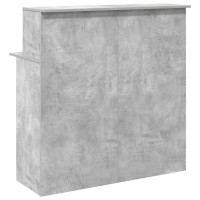 Produktbild för Receptionsdisk betonggrå 100x50x103,5 cm konstruerat trä