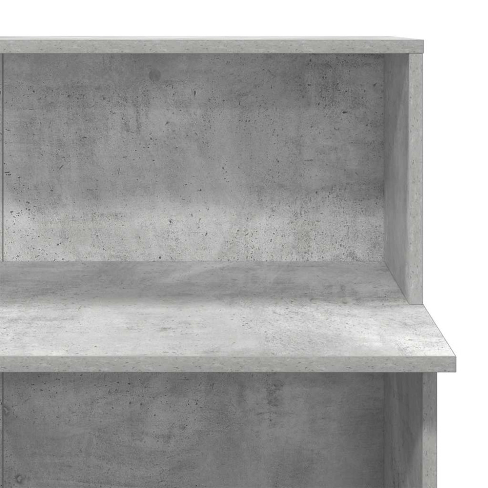 Produktbild för Receptionsdisk betonggrå 100x50x103,5 cm konstruerat trä
