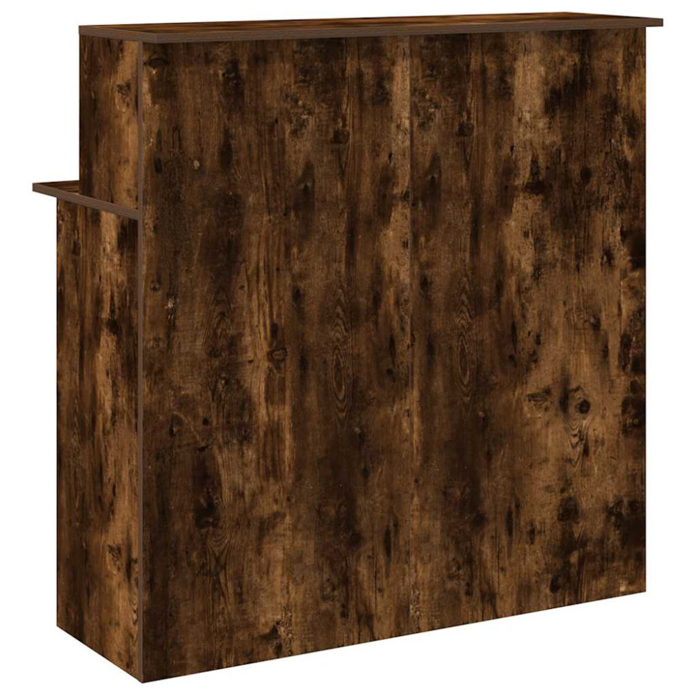 Produktbild för Receptionsdisk rökfärgad ek 100x50x103,5 cm konstruerat trä