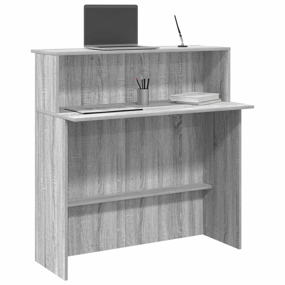 Produktbild för Receptionsdisk grå sonoma 100x50x103,5 cm konstruerat trä