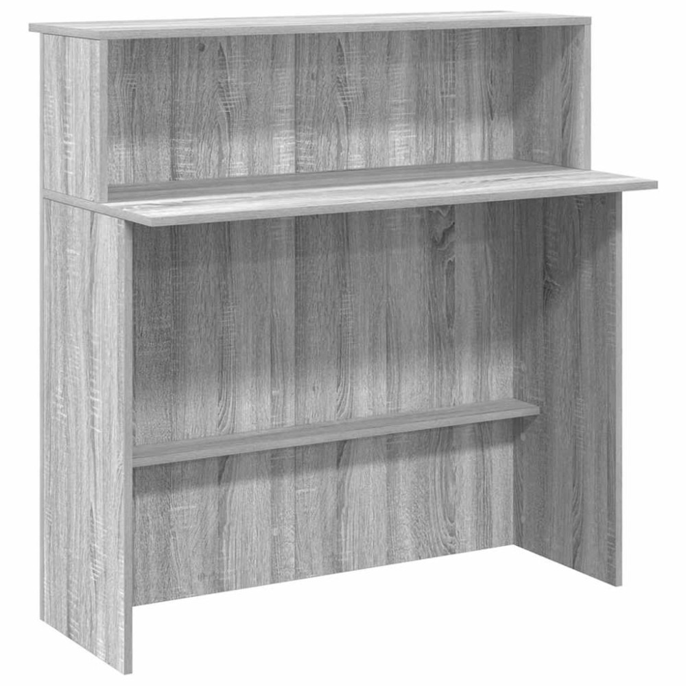 Produktbild för Receptionsdisk grå sonoma 100x50x103,5 cm konstruerat trä