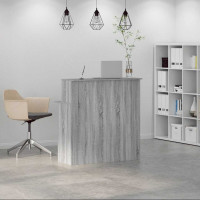 Produktbild för Receptionsdisk grå sonoma 100x50x103,5 cm konstruerat trä