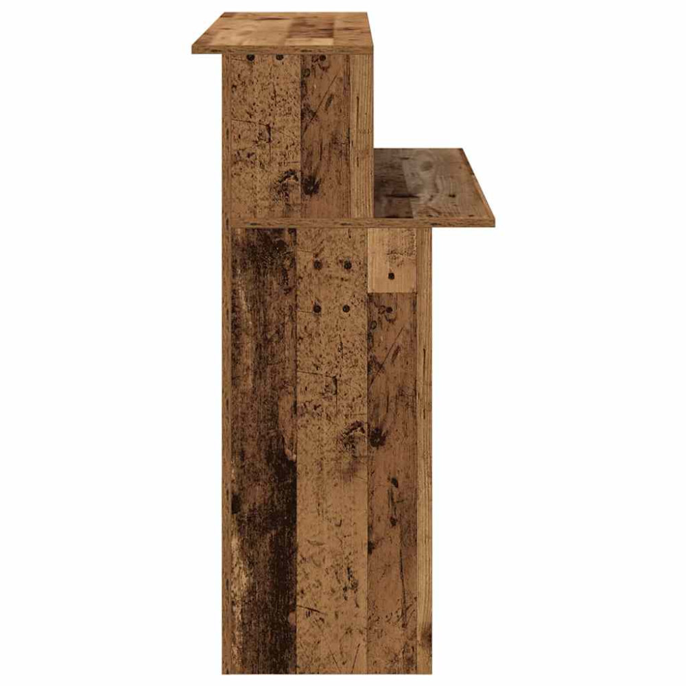 Produktbild för Receptionsdisk åldrat trä 100x50x103,5 cm konstruerat trä