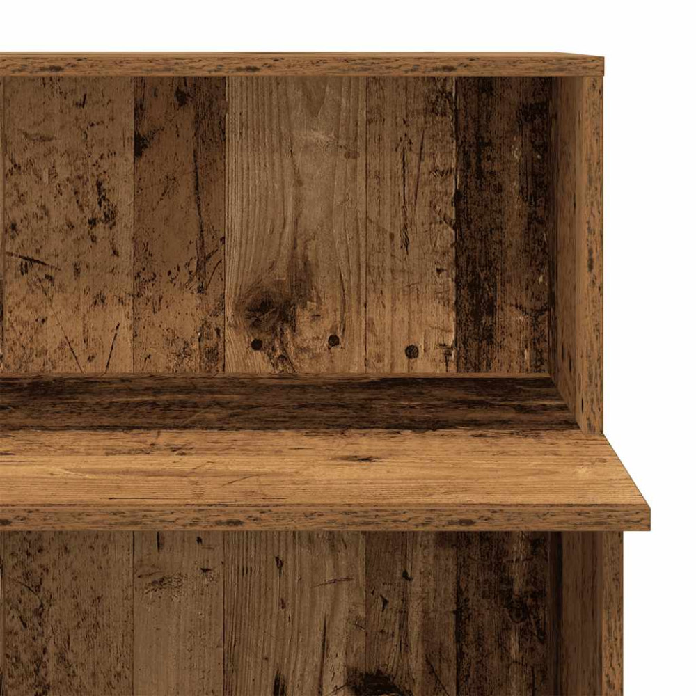 Produktbild för Receptionsdisk åldrat trä 100x50x103,5 cm konstruerat trä