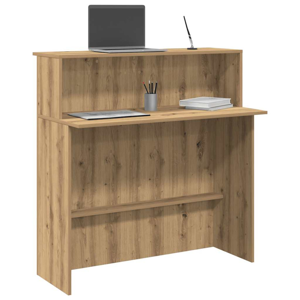 Produktbild för Receptionsdisk artisan ek 100x50x103,5 cm konstruerat trä