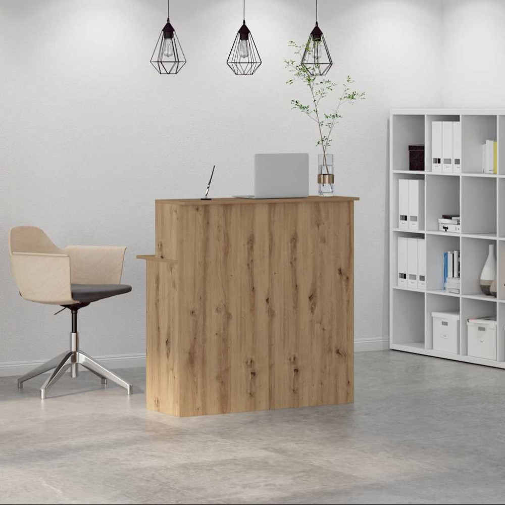 Produktbild för Receptionsdisk artisan ek 100x50x103,5 cm konstruerat trä