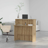 Produktbild för Receptionsdisk artisan ek 100x50x103,5 cm konstruerat trä