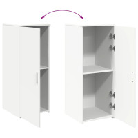 Produktbild för Förvaringsskåp vit 40x45x103,5 cm konstruerat trä