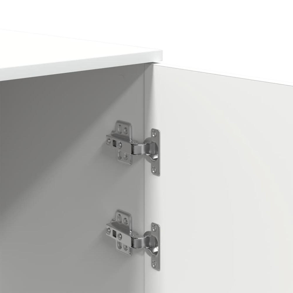 Produktbild för Förvaringsskåp vit 40x45x103,5 cm konstruerat trä