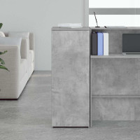 Produktbild för Förvaringsskåp betonggrå 40x45x103,5 cm konstruerat trä