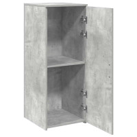Produktbild för Förvaringsskåp betonggrå 40x45x103,5 cm konstruerat trä