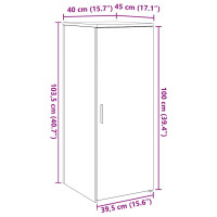 Produktbild för Förvaringsskåp rökfärgad ek 40x45x103,5 cm konstruerat trä
