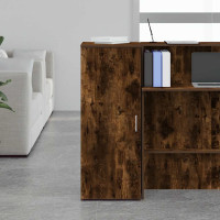 Produktbild för Förvaringsskåp rökfärgad ek 40x45x103,5 cm konstruerat trä