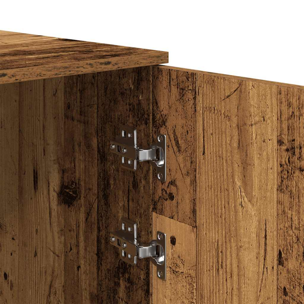 Produktbild för Förvaringsskåp åldrat trä 40x45x103,5 cm konstruerat trä