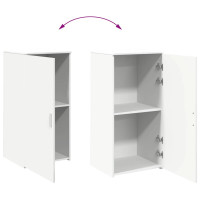 Produktbild för Förvaringsskåp vit 50x45x103,5 cm konstruerat trä