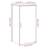 Produktbild för Förvaringsskåp rökfärgad ek 50x45x103,5 cm konstruerat trä