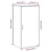 Produktbild för Förvaringsskåp åldrat trä 50x45x103,5 cm konstruerat trä