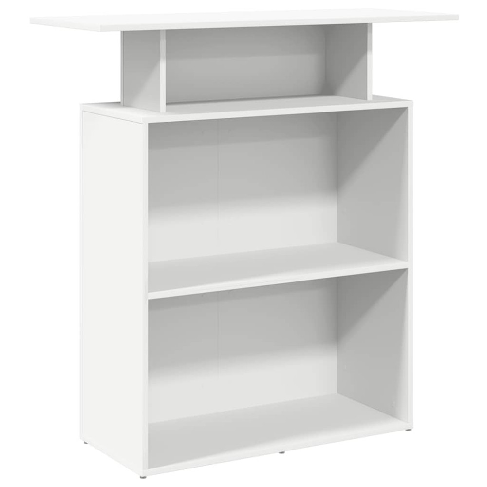Produktbild för Receptionsdisk vit 100x40x104 cm konstruerat trä
