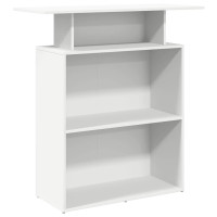 Produktbild för Receptionsdisk vit 100x40x104 cm konstruerat trä