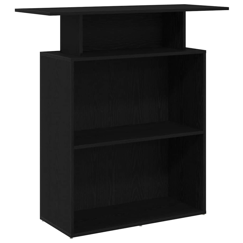 Produktbild för Receptionsdisk svart 100x40x104 cm konstruerat trä