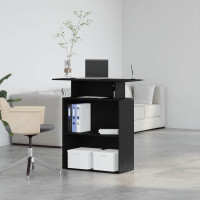 Produktbild för Receptionsdisk svart 100x40x104 cm konstruerat trä
