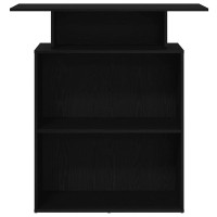 Produktbild för Receptionsdisk svart 100x40x104 cm konstruerat trä