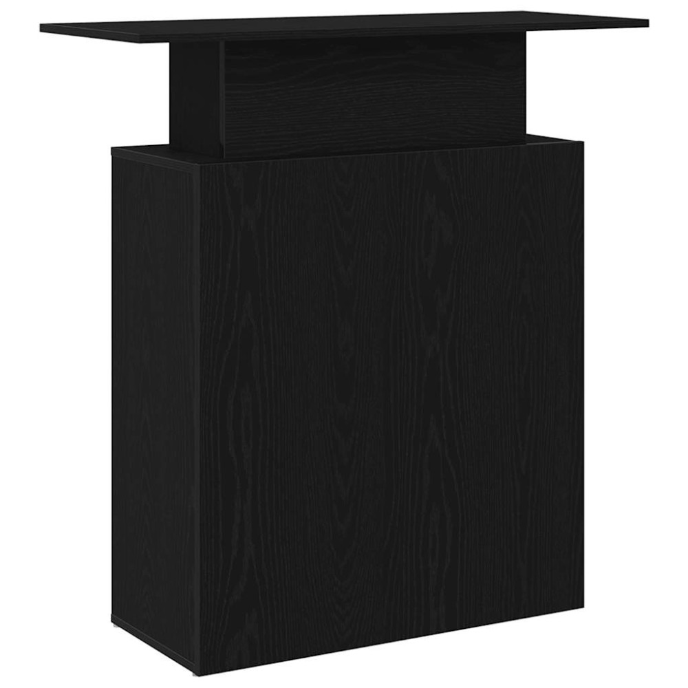 Produktbild för Receptionsdisk svart 100x40x104 cm konstruerat trä