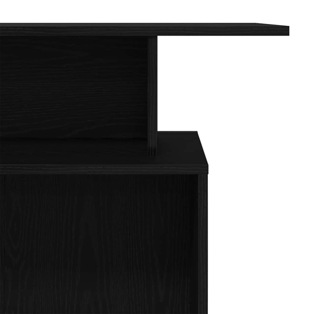 Produktbild för Receptionsdisk svart 100x40x104 cm konstruerat trä