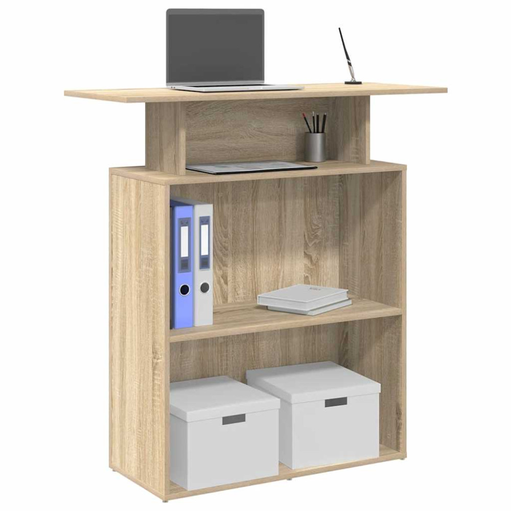 Produktbild för Receptionsdisk Sonoma Ek 100x40x104 cm Konstruerat trä