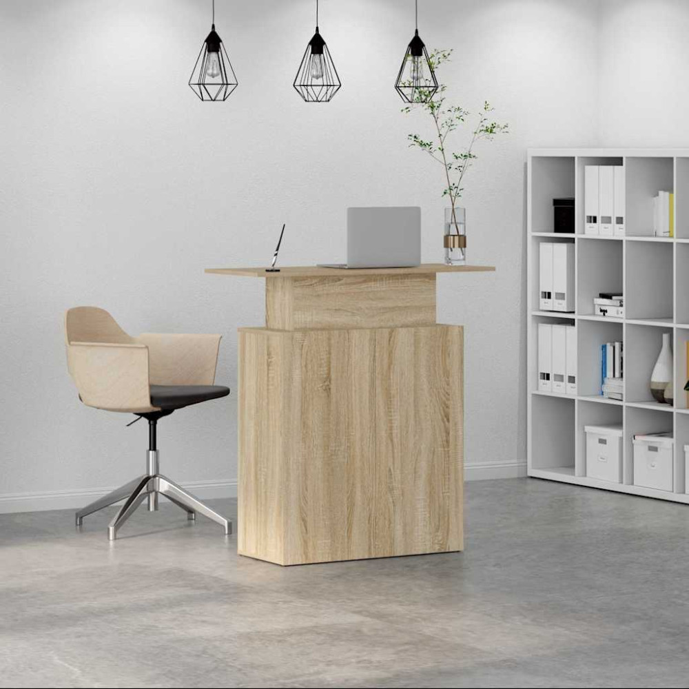 Produktbild för Receptionsdisk Sonoma Ek 100x40x104 cm Konstruerat trä