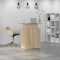 Produktbild för Receptionsdisk Sonoma Ek 100x40x104 cm Konstruerat trä