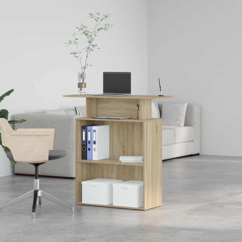 Produktbild för Receptionsdisk Sonoma Ek 100x40x104 cm Konstruerat trä