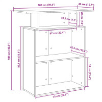 Produktbild för Receptionsdisk Sonoma Ek 100x40x104 cm Konstruerat trä