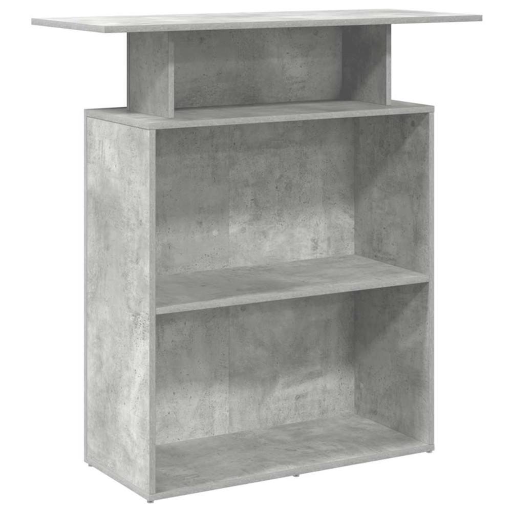 Produktbild för Receptionsdisk betonggrå 100x40x104 cm konstruerat trä