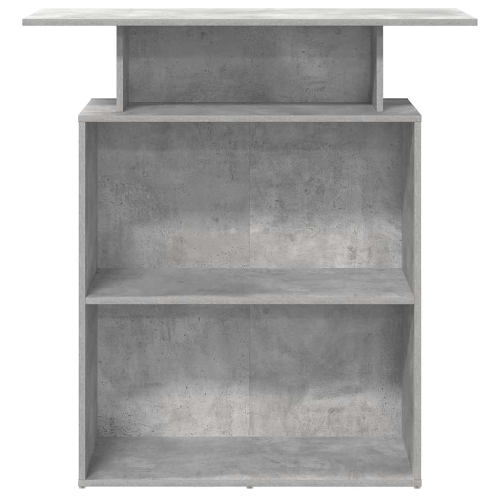 Produktbild för Receptionsdisk betonggrå 100x40x104 cm konstruerat trä