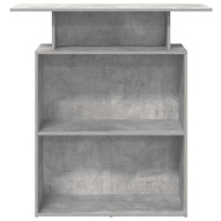 Produktbild för Receptionsdisk betonggrå 100x40x104 cm konstruerat trä