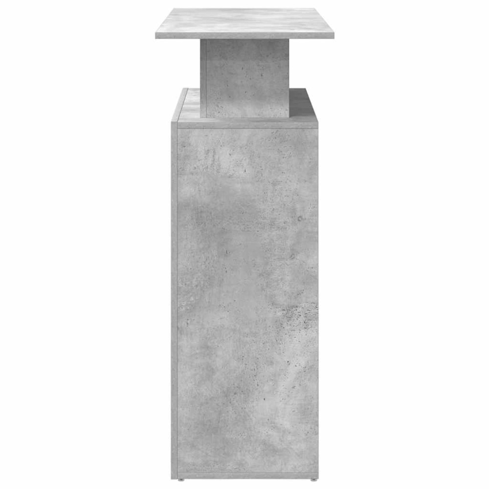 Produktbild för Receptionsdisk betonggrå 100x40x104 cm konstruerat trä
