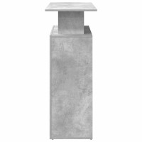 Produktbild för Receptionsdisk betonggrå 100x40x104 cm konstruerat trä