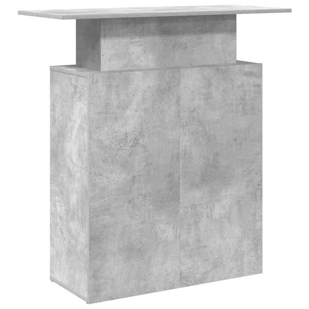 Produktbild för Receptionsdisk betonggrå 100x40x104 cm konstruerat trä
