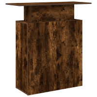 Produktbild för Receptionsdisk rökfärgad ek 100x40x104 cm konstruerat trä