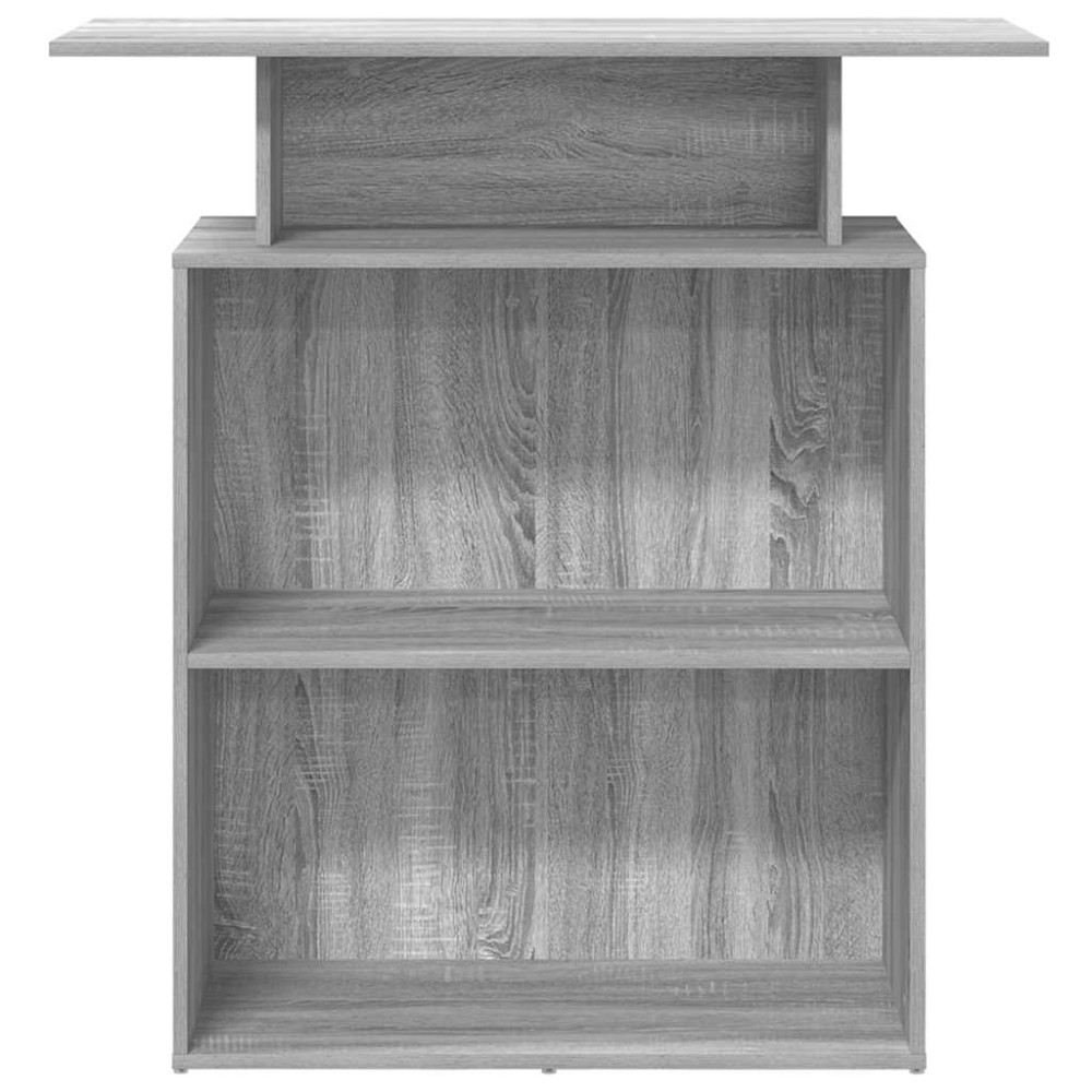 Produktbild för Receptionsdisk grå sonoma 100x40x104 cm konstruerat trä