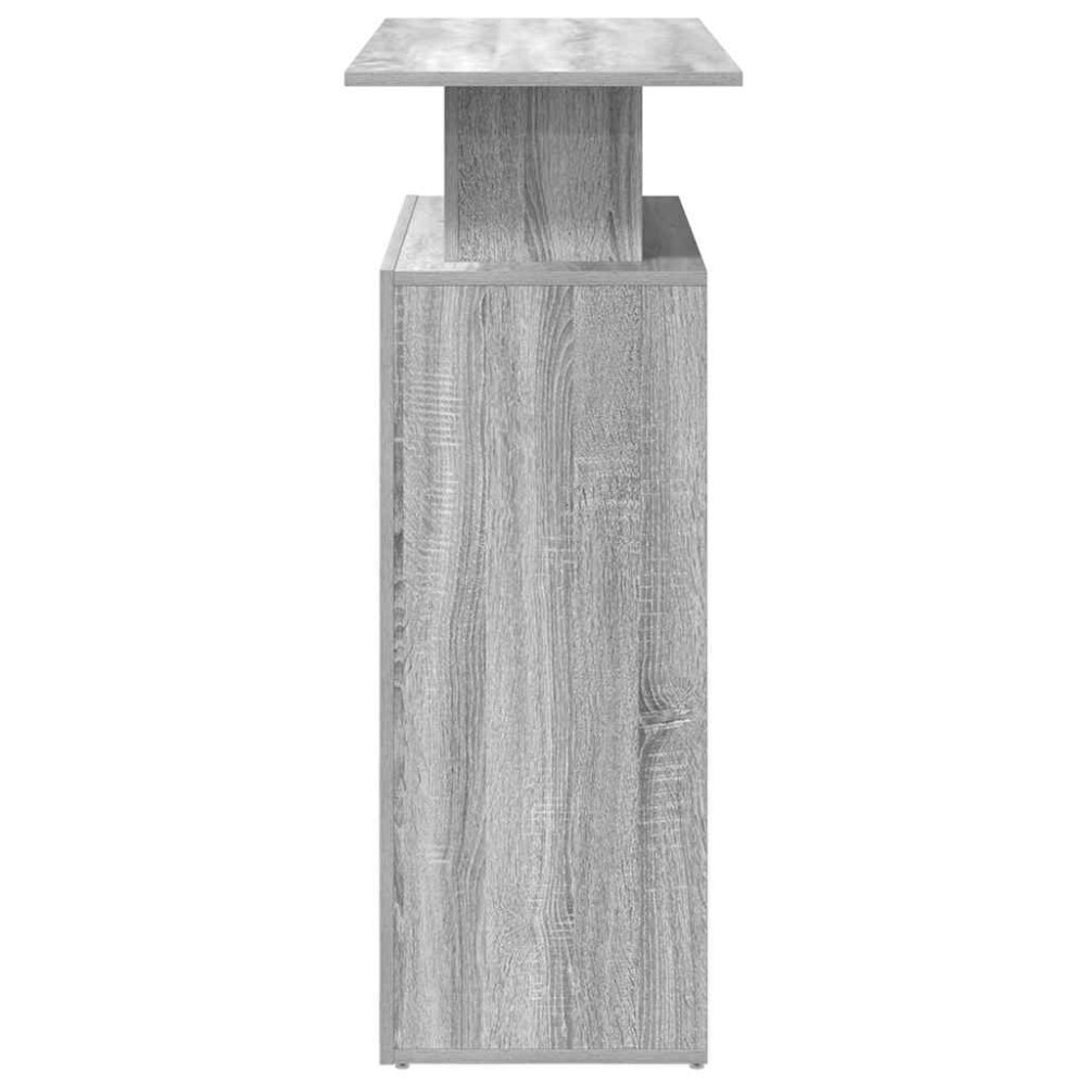 Produktbild för Receptionsdisk grå sonoma 100x40x104 cm konstruerat trä