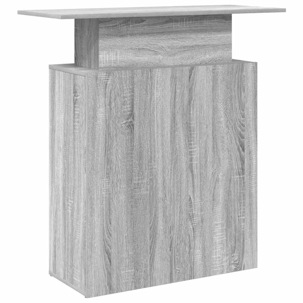Produktbild för Receptionsdisk grå sonoma 100x40x104 cm konstruerat trä