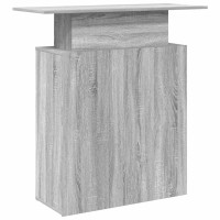 Produktbild för Receptionsdisk grå sonoma 100x40x104 cm konstruerat trä